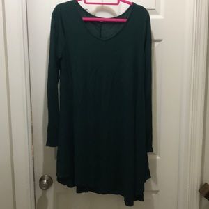 Hunter Green Asymmetrical T-Shirt dress XL
